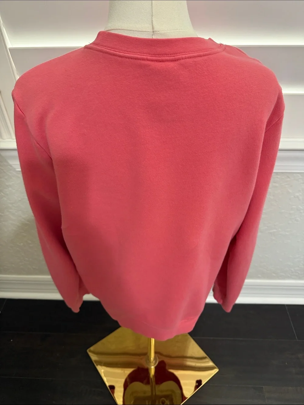 Nike Women's Coral Pink Crew Sweatshirt with White Logo